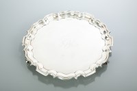 Lot 358 - EDWARDIAN SILVER SALVER maker Walker & Hall,...