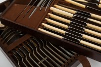 Lot 360 - GEORGE V SILVER RATS TAIL PATTERN CANTEEN...