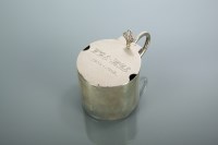 Lot 363 - EDWARDIAN SILVER 'DOUBLE' MUSTARD POT maker...