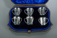 Lot 366 - LATE VICTORIAN SET OF SIX SILVER 'TYG'...