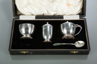 Lot 372 - SILVER CRUET SET maker Edward Barnard & Sons...