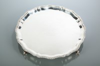 Lot 375 - GLASGOW COMEDY INTEREST SCOTTISH SILVER SALVER...