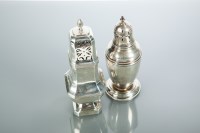 Lot 380 - SILVER SUGAR CASTER maker Robert Stewart,...