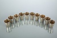 Lot 381 - SET OF TEN LATE 19TH CENTURY GERMAN SILVER...