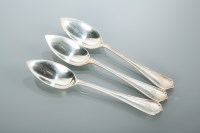 Lot 387 - SETS OF SIX SCOTTISH SILVER GRAPEFRUIT SPOONS...