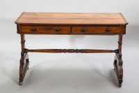 Lot 1016 - REGENCY ROSEWOOD LIBRARY TABLE the shaped...