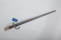 Lot 1025 - 19TH CENTURY FRENCH BAYONET with steel...