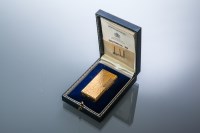 Lot 1033 - DUNHILL 70 GOLD PLATED CIGARETTE LIGHTER circa...