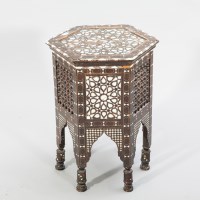 Lot 1044 - MOORISH OCTAGONAL OCCASIONAL TABLE inlaid with...