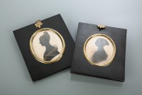 Lot 1060 - TWO 19TH CENTURY SILHOUETTES each depicting a...