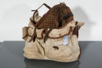 Lot 1070 - TWO GAME BAGS together with a floatation vest,...