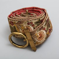 Lot 1114 - VICTORIAN LONG BELL PULL, EMBROIDERED IN SILK...