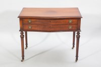 Lot 1125 - EDWARDIAN MAHOGANY TWO DRAWER CANTEEN TABLE OF...