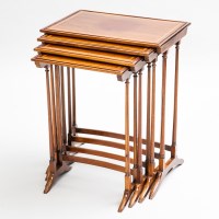 Lot 1169 - EDWARDIAN SHERATON REVIVAL QUARTETTO OF...