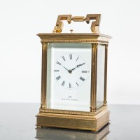 Lot 741 - MATTHEW NORMAN BRASS REPEATING CARRIAGE CLOCK...