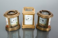 Lot 743 - TWO SEVRES STYLE MINIATURE FRENCH BRASS...