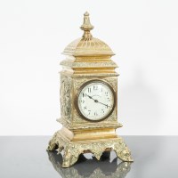 Lot 748 - EARLY TWENTIETH CENTURY FRENCH BRASS MANTEL...
