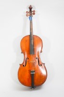 Lot 752 - NINETEENTH CENTURY GERMAN CELLO with rosewood...