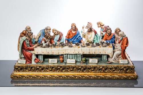 Lot 457 - LARGE CAPODIMONTE ITALIAN PORCELAIN FIGURE...
