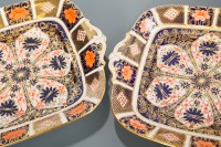Lot 470 - PAIR OF ROYAL DERBY SANDWICH TRAYS pattern...