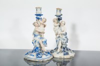 Lot 471 - 19TH CENTURY PAIR OF GERMAN FIGURAL TABLE...