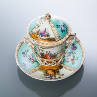 Lot 473 - 19TH CENTURY DRESDEN HELENA WOLFSOHN CHOCOLATE...