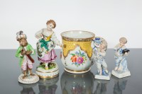 Lot 474 - GROUP OF 19TH CENTURY DRESDEN AND LATER GERMAN...