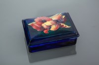 Lot 519 - MOORCROFT RECTANGULAR BOX WITH COVER painted...