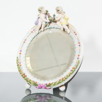 Lot 531 - 19TH CENTURY UPRIGHT BEVELLED TABLE MIRROR...