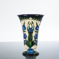 Lot 543 - MODERN MOORCROFT VASE of tapering cylindrical...