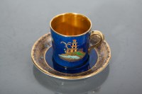 Lot 552 - SIX CARLTON COFFEE CANS AND SIX SAUCERS...