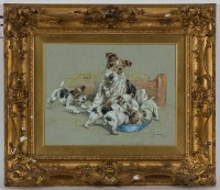 Lot 105 - * MABEL GEAR (BRITISH 1900 - 1997), PUPPIES AT...