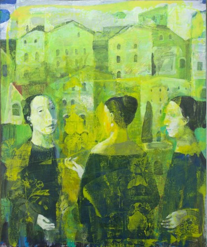 Lot 29 - ANDREI BLUDOV (RUSSIAN), 3 WOMEN oil on canvas,...