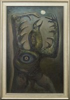 Lot 80 - * ALLY THOMPSON (1955 - 2016), UNTITLED oil on...