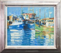 Lot 127 - * PETER FOYLE, REFLECTIONS AT TROON oil on...