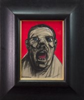 Lot 176 - * PETER HOWSON OBE, SHOUT pastel on paper,...
