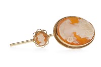 Lot 613 - SIX NINE CARAT GOLD BROOCHES including a...