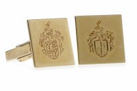 Lot 656 - PAIR OF CUFFLINKS of square form measuring...