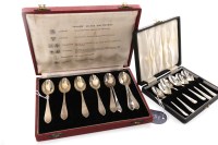 Lot 881 - SET OF SIX SILVER COFFEE SPOONS maker Francis...