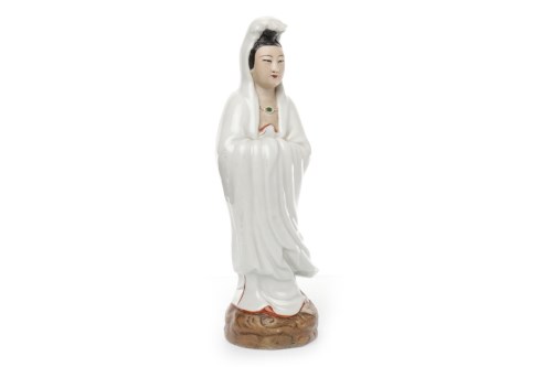 Lot 1012 - 20TH CENTURY CHINESE PARTIALLY GLAZED FIGURE...