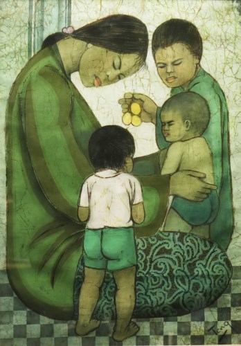 Lot 1071 - CHUAH THEAN TENG (1914-2008), batik painting...