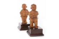 Lot 1094 - TWO 20TH CENTURY CHINESE CARVED BOXWOOD...