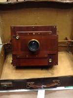 Lot 1454 - VICTORIAN HALF-PLATE CAMERA BY G. HARE with...