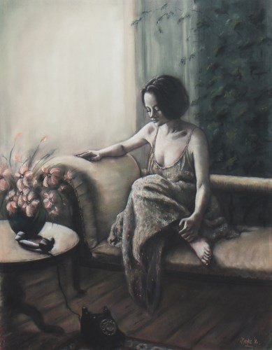 Lot 198 - * KAREN MCINTYRE, DOUBLE OR QUITS pastel on...