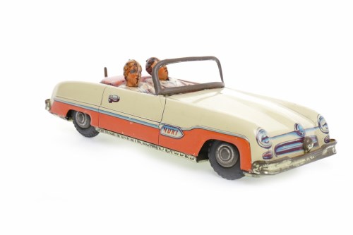 Lot 1613 - TIN PLATE TOY CAR BY HUKI OF WEST GERMANY...