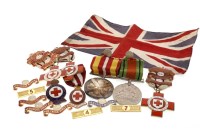 Lot 1627 - GROUP OF BRITISH RED CROSS SERVICE MEDALS AND...