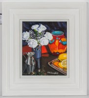 Lot 2223 - FRANK COLCLOUGH, STUDY WITH FLOWERS AND POOLE...