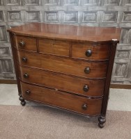 Lot 1679 - EARLY VICTORIAN MAHOGANY CHEST OF DRAWERS the...