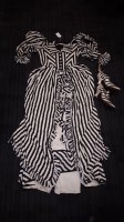 Lot 1711 - BLACK AND WHITE STRIPED DRESS AND MATCHING...