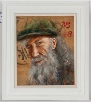 Lot 2231 - ROS GREEN, OLD LEITHER oil on panel, signed...